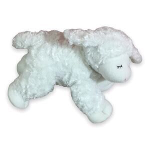 Plush Baby Toy Gund Winky White Lamb‎ Sheep Rattle Plush Stuffed Lovey